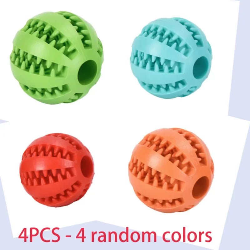 Dog Toy Ball Interactive Rubber Balls Puppy Chewing Toys Pet Tooth Cleaning Ball Cats Pets Food Treat Feeder Silicone Balls Toy