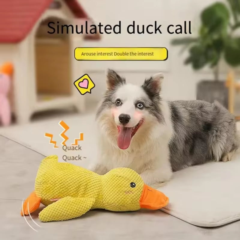 Dog Toy Stomping Duck Bite Resistant Grinding Teeth Cleaning Large Dog Interactive Entertainment Puppy Boredom Pet Plush Toy